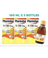 3 X 100ML PHARMATON KIDDI CL SYRUP MultiVitamin with Lysine and Calcium  - $35.84