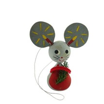 Vintage Wooden Mouse Ornament Candle Ears - £14.37 GBP