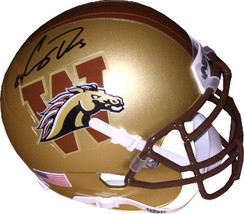 Corey Davis signed Western Michigan Broncos Schutt Gold Authentic Mini Helmet #8 - £87.40 GBP