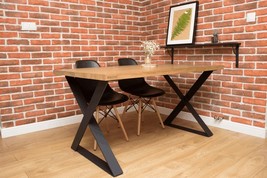 X Shaped Steel Table Base, Industrial Metal Base - £167.06 GBP