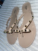 Steven by Steve Madden Deena nude, gold studs Shoes Sandals sz 8 new - £51.84 GBP