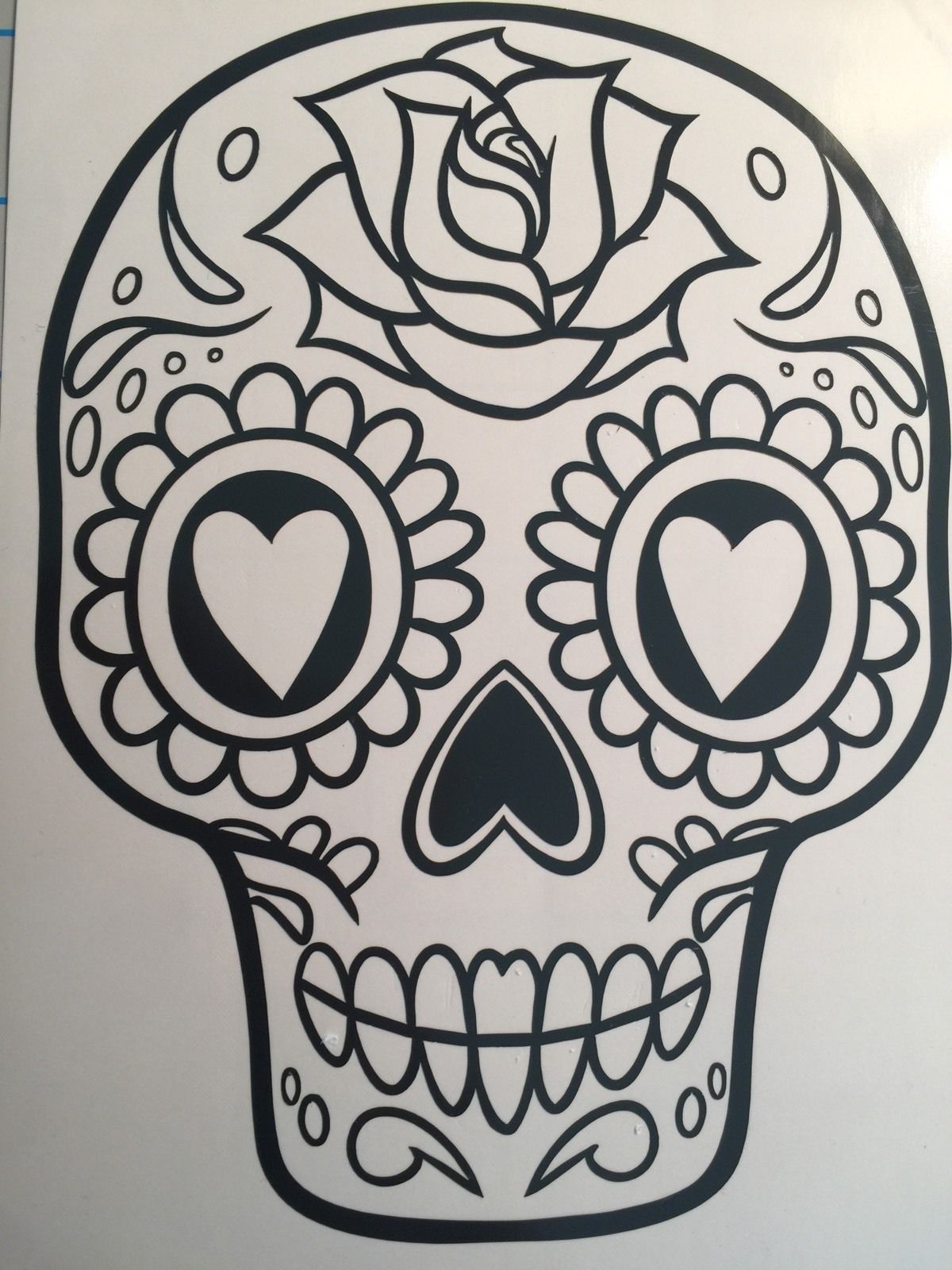 Sugar Skull| Day Of The Dead|Dia De Los Muertos|Skull|Vinyl|Decal|You Pick Color