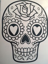 Sugar Skull| Day Of The Dead|Dia De Los Muertos|Skull|Vinyl|Decal|You Pick Color - £3.17 GBP
