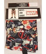 Deadpool Jam Shorts Men&#39;s Small 28-30 Black Casual Lounge NEW Marvel Comics - £17.86 GBP