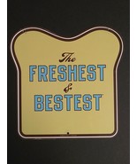 Authentic Jimmy Johns The Freshest &amp; Bestest Bread Slice Tin Sign 7.5&quot;h ... - £15.72 GBP