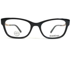 Bebe Eyeglasses Frames BB5130 001 Black Gold Swarovski Crystals 52-18-135 - £22.26 GBP