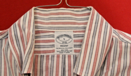 Brooks Brothers Regent Men&#39;s S Striped Oxford Button Up Shirt Red White ... - $28.00