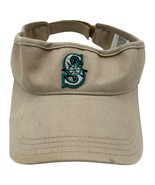 seattle mariners beige embroidered hook &amp; loop visor OSFA by Annco - $32.29