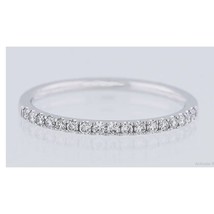0.40CT Simulated Diamond Eternity Wedding Band Ring 14K White Gold Plated Silver - £51.34 GBP