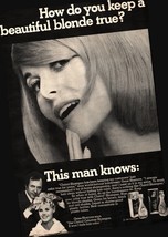 1968 Clairol Shampoo Vintage Print Ad 13x10&quot; famous hairdresser Gene Sha... - $25.98