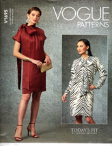 Vogue V1695 Misses All Sizes Sandra Betzina Dress Uncut Sewing Pattern - £20.36 GBP