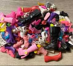 Fashion Doll Dress-UP-100 Pairs of Mix Lot Fashion Doll Shoes-Boots, Tennis, Hee - £18.87 GBP