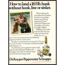 1984 Dekuyper Peppermint Schnapps Vintage Print Ad Dog Swim Mask Fishing Photo - £8.46 GBP