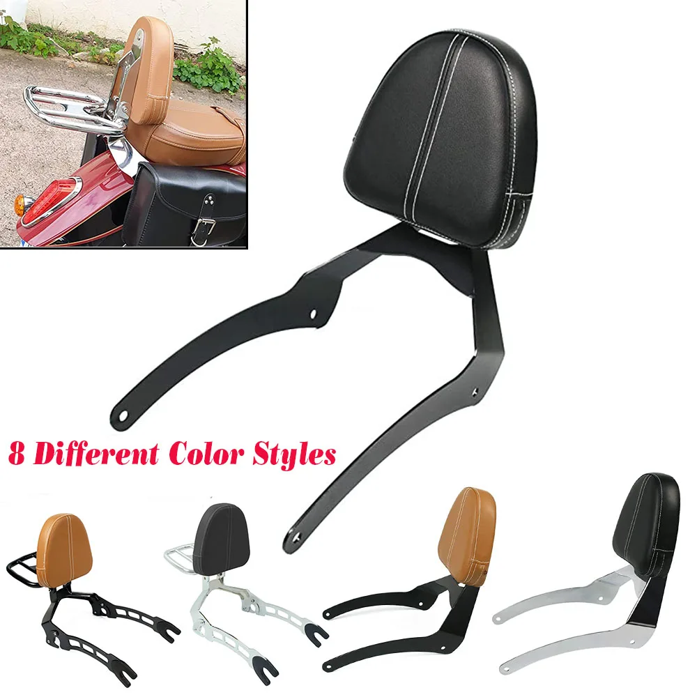 Motorcycle Detachable Backrest Sissy Bar Rear Luggage Rack Pad Accessories For - £194.40 GBP+