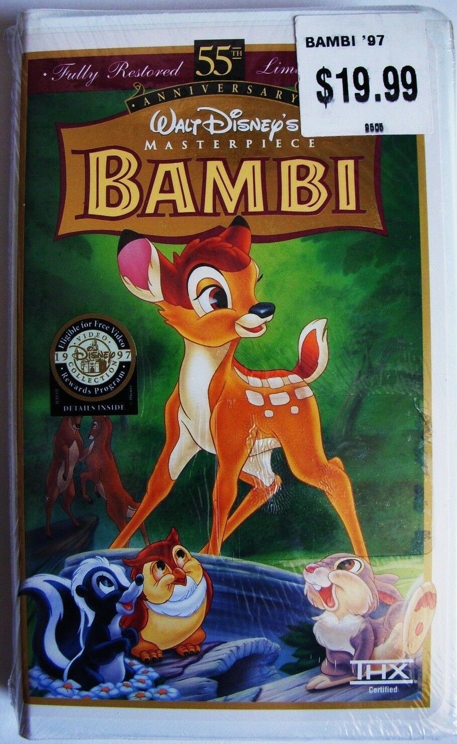 Primary image for Bambi VHS 1997 Disney Masterpiece 55th Anniversary Limited Edit NEW SEALED OOP