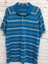 Oakley Hydroli Spell Out Pullover Mens Blue Striped Short Sleeves Polo S... - $10.66