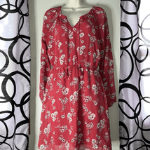 Maurices peasant dress in earth red floral print small - £10.79 GBP