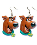 Funky Retro HUGE SCOOBY DOO FACE EARRINGS Dog Head Cartoon Novelty Charm... - $8.79