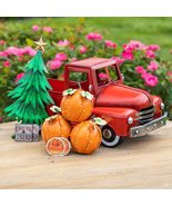 Metal 18.5&quot; Long Multi-Seasonal Christmas and Harvest Pickup Truck with ... - £58.81 GBP