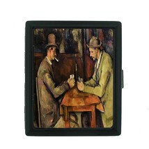 Smoking and Cards Art Illustration Cigarette Small Black Case Card Money... - $252.62 MXN