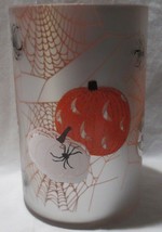 Yankee Candle Frosted Large Jar Holder J/H Halloween Flicker Spider Pumpkin - £57.16 GBP