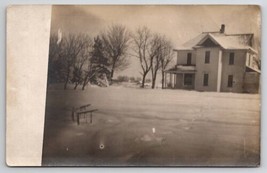 RPPC Farmhouse In Snow Thompson Family Salem IA Postcard U30 - $8.95