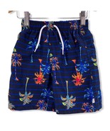 Flapdoodles Blue Palm Tree Swim Trunks 4T - £8.40 GBP