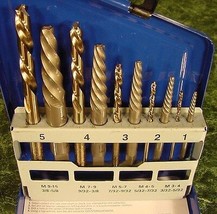 10pc IRWIN SCREW EXTRACTOR and LEFT HAND DRILL BITS Made in USA ez outs ... - $74.99