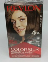 Revlon ColorSilk Beautiful Color 33 Dark Soft Brown Lot of 3 New Sealed - £8.31 GBP