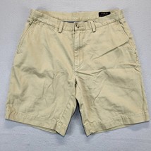 Polo Ralph Lauren Shorts Mens Size 33 Classic Fit 9&quot; Khaki Chino Flat Front - $16.83