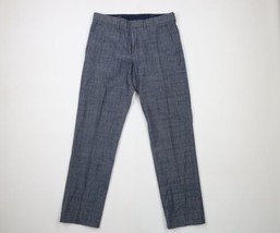 J Crew Mens 31x32 Bedford Slim Fit Flat Front Cotton Chambray Pants Trousers - £46.65 GBP