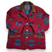 Vintage Woolrich Aztec Southwest Wool Jacket Coat Women’s Large Ornate Buttons - £39.56 GBP