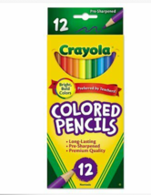 Crayola Colored Pencils Long Lasting Premium Quality 12-Color Set - 1 Pack - £6.25 GBP
