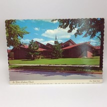Vintage Postcard St Johns Lutheran Church Midland Michigan Scalloped Edge - £3.88 GBP
