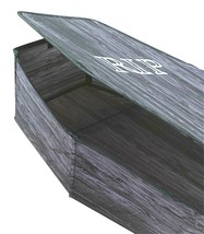 60in Grey Rip Life Size POP-UP Instant Coffin Prop Haunted House Prop Decoration - £45.06 GBP