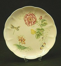 Butterfly Meadow Dragonfly Lenox 10-7/8&quot; Dinner Plate Butterflies Floral Accents - £21.29 GBP