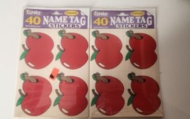 80 Apple Name Badge Stickers Teachers School Daycare - $6.93