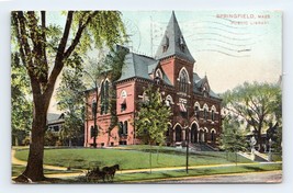 Public Library Building Springfield MA Massachusetts 1908 DB Postcard Q1 - £2.18 GBP