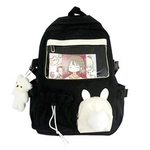 2021 Pink Female Backpack 3d Bunny Anime School Bag Kawaii Teenage College Girls - £29.79 GBP