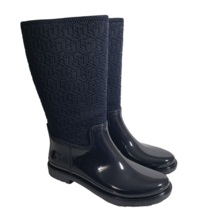 Tommy Hilfiger Womens Saray Dark Blue Regular Calf Pull On Rain Boots Si... - $79.99