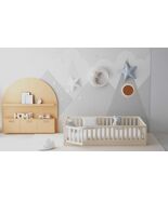 Gianna Toddler Floor Bed with Gate | Promote Montessori Toddler Activities - $349.00