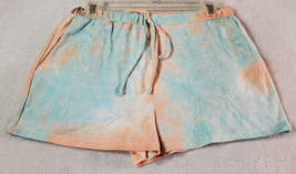 Altar&#39;d State Shorts Womens Medium Blue Orange Tie Dye Pockets Casual Drawstring - £14.15 GBP