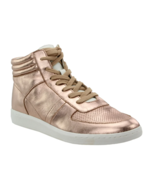 Dolce Vita NATE Baskets Montantes En Cuir Métallique Or Rose - $98.06 CAD
