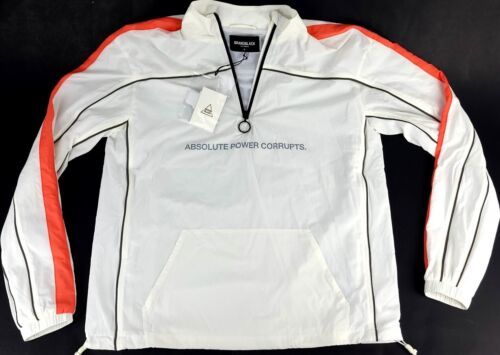 BrandBlack Light Weight Windbreaker Jacket Sz S White &quot;Absolute Power Co... - $67.29