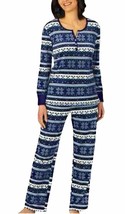 NWT! Nautica Women 2-Piece Navy Silky Stretch Fleece Pajama Sleepwear Se... - £23.69 GBP