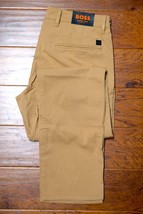 Hugo Boss Men&#39;s Schino Slim Stretch Cotton Med Beige Khaki Chino Pants 3... - $63.97