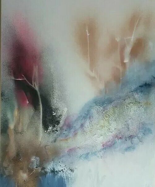 1986 Signed Gloria Allison Large Cuban Abstract Artist Original Painting... - $1,410.74