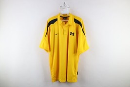 Vintage Nike Mens Medium Travis Scott Mini Swoosh University of Michigan Polo - £38.08 GBP