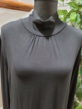 Style&amp;Co. Womens Solid Black Rayon Long Sleeve Mock Neck Plus Fit Top Size 2X - £18.93 GBP