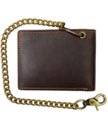Hunter Leather Men Truck Long Chain Bifold Wallet with RFID Blocking Brown - $30.13 CAD